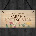 PERSONALISED Potting Shed Greenhouse Sign For Garden Summer