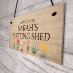 PERSONALISED Potting Shed Greenhouse Sign For Garden Summer