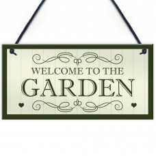 Welcome To The Garden Sign Hanging Plaque New Home Gift