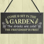 Come Sit In The Garden Sign Hanging Door Sign Garden Shed Plaque