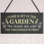 Come Sit In The Garden Sign Hanging Door Sign Garden Shed Plaque