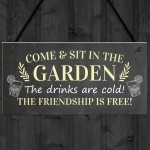 Come Sit In The Garden Sign Hanging Door Sign Garden Shed Plaque