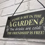 Come Sit In The Garden Sign Hanging Door Sign Garden Shed Plaque