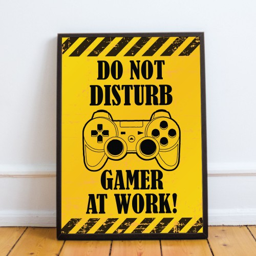 Framed Gaming Poster Gift For Son Brother Dad Gaming Sign Framed Gaming Poster Gift For Son Brother Dad Gaming Sign