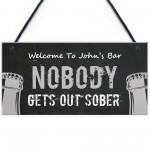 Funny Home Bar Sign Personalised Alcohol Beer Gift Man Cave Pub 