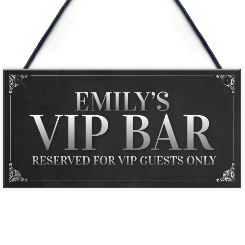 VIP Sign Personalised Man Cave Home Bar Sign BBQ Beer Garden