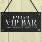 VIP Sign Personalised Man Cave Home Bar Sign BBQ Beer Garden