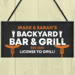 Funny Garden Sign Backyard Bar And Grill Sign Man Cave Plaque