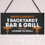 Funny Garden Sign Backyard Bar And Grill Sign Man Cave Plaque