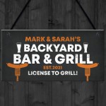 Funny Garden Sign Backyard Bar And Grill Sign Man Cave Plaque