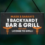 Funny Garden Sign Backyard Bar And Grill Sign Man Cave Plaque