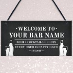 FUNNY PERSONALISED Bar Sign Hanging Man Cave Shed Garage