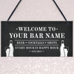 FUNNY PERSONALISED Bar Sign Hanging Man Cave Shed Garage