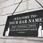 FUNNY PERSONALISED Bar Sign Hanging Man Cave Shed Garage