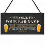 PERSONALISED Home Pub Sign Funny Bar Sign Man Cave Plaque