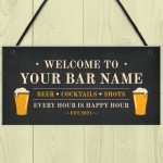 PERSONALISED Home Pub Sign Funny Bar Sign Man Cave Plaque