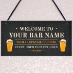 PERSONALISED Home Pub Sign Funny Bar Sign Man Cave Plaque