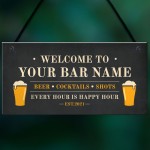 PERSONALISED Home Pub Sign Funny Bar Sign Man Cave Plaque