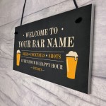 PERSONALISED Home Pub Sign Funny Bar Sign Man Cave Plaque