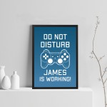 Gaming Print Framed Personalised Man Cave Boys Bedroom Sign