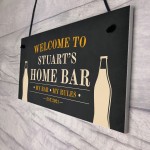 Personalised Hanging Home Bar Sign Garden Bar Sign Man Cave