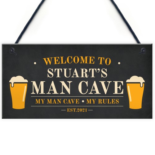 Personalised Man Cave Sign Funny Garden Shed Sign Gift For Men