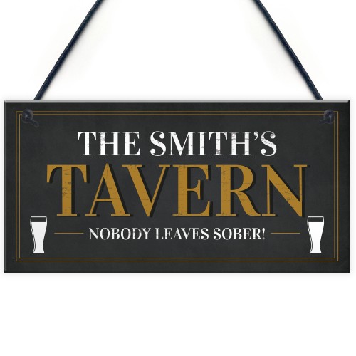 Personalised Home Pub Sign Any Names Tavern Sign Garden Sign