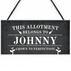 Novelty Allotment Sign Personalised This Allotment Belongs To