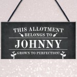 Novelty Allotment Sign Personalised This Allotment Belongs To