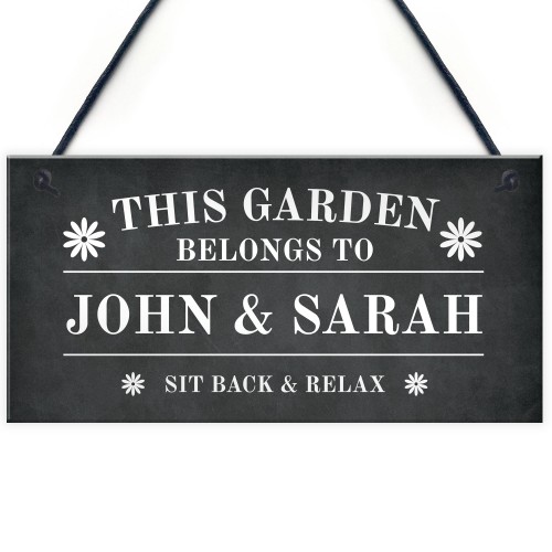 Novelty Garden Sign Personalised This Garden Belongs To Sign