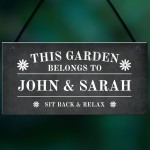 Novelty Garden Sign Personalised This Garden Belongs To Sign