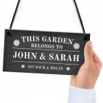 Novelty Garden Sign Personalised This Garden Belongs To Sign