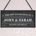 Hot Tub Personalised Hanging Garden Wall Sign Home Decor Signs