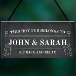 Hot Tub Personalised Hanging Garden Wall Sign Home Decor Signs