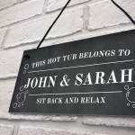 Hot Tub Personalised Hanging Garden Wall Sign Home Decor Signs