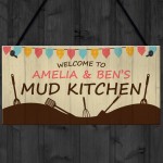 PERSONALISED Mud Kitchen Hanging Garden Sign Play House 