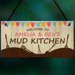 PERSONALISED Mud Kitchen Hanging Garden Sign Play House 