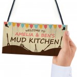 PERSONALISED Mud Kitchen Hanging Garden Sign Play House 