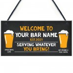 Bar Sign PERSONALISED Home Bar Sign Beer Garden Decor Sign