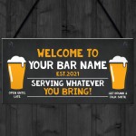 Bar Sign PERSONALISED Home Bar Sign Beer Garden Decor Sign