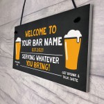Bar Sign PERSONALISED Home Bar Sign Beer Garden Decor Sign