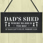 Dads Shed Sign Hanging Garden Plaque Gift For Dad Fathers Day