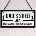 Funny Dads Shed Sign Hanging Man Cave Garden Plaque Fathers Day