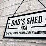 Funny Dads Shed Sign Hanging Man Cave Garden Plaque Fathers Day