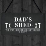 Funny Dads Shed Sign Hanging Garden Man Cave Plaque Fathers Day
