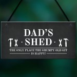 Funny Dads Shed Sign Hanging Garden Man Cave Plaque Fathers Day