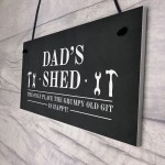 Funny Dads Shed Sign Hanging Garden Man Cave Plaque Fathers Day