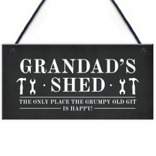Funny Grandads Shed Sign Hanging Garden Man Cave Plaque