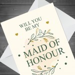 Will You Be My Maid Of Honour Card Invite Invitation Card