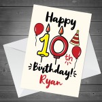 10th Birthday Card Boy Girl Personalised Card For Son Daughter